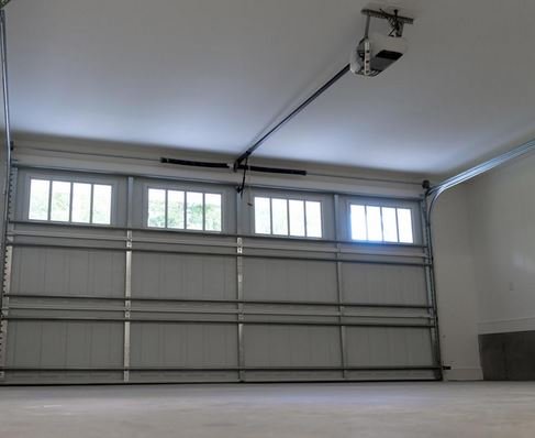 white sectional garage door